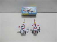 Two Vtg Wind-Up Emergency Helicopter