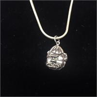 925 Silver GA Bulldog Necklace