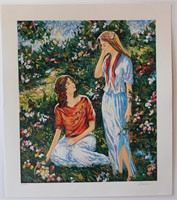 Igor Semeko- Original Serigraph on Paper "Sisters"