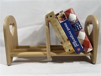 Wooden Heart Themed Book Stand with Three Cook