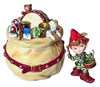 Hallmark Santa's Bag Candy/ Cookie Jar &