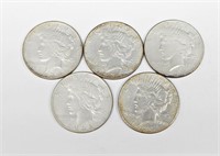 5 BETTER DATE PEACE DOLLARS - 1934 to 1935