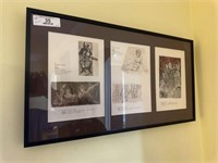 Matted and Framed Yakin Sketches