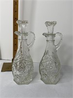 Glass Vinegar and oil bottles