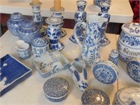 Blue And White Collectable Glassware lot
