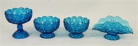 Four Pieces of Blue Moon & Star, Bowls, Compote