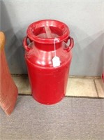 Red Milk Can w/ Lid