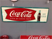 1 1/2ft x 4 1/2 ft Coca Cola Tin Sign