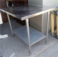 36X30 & 35" TALL STAINLESS STEEL WORK TABLE