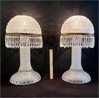 PR. RUSSIAN CUT GLASS LAMPS