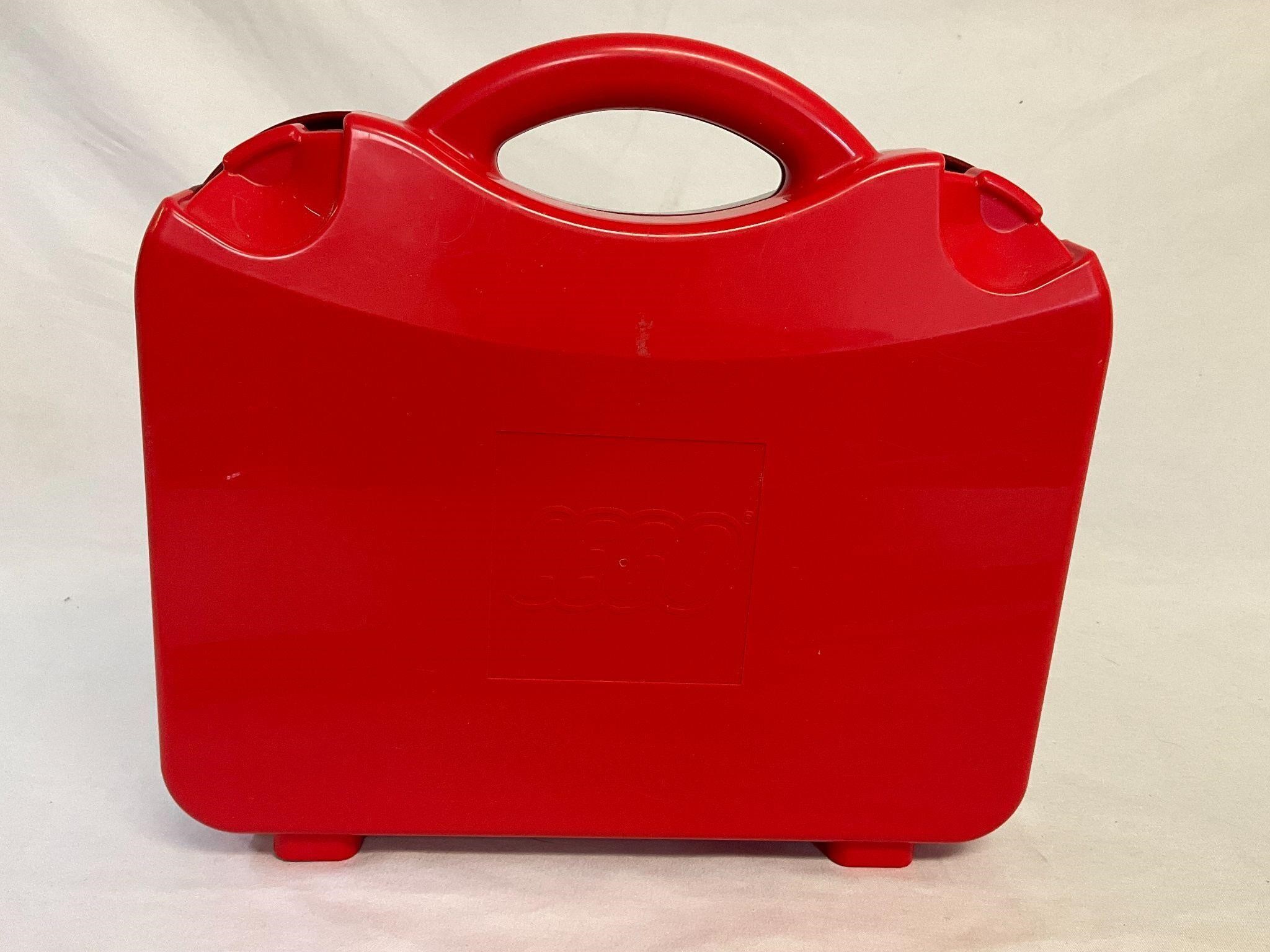 Red LEGO Storage Carrying Case With Dividers
