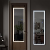 Full Body Mirror with Lights, 51"x18" LED Mirror