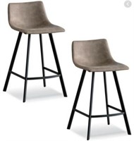 Favorite Finds Gray Faux Leather Counter Stool