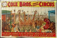 COLE BROS. CIRCUS POSTER