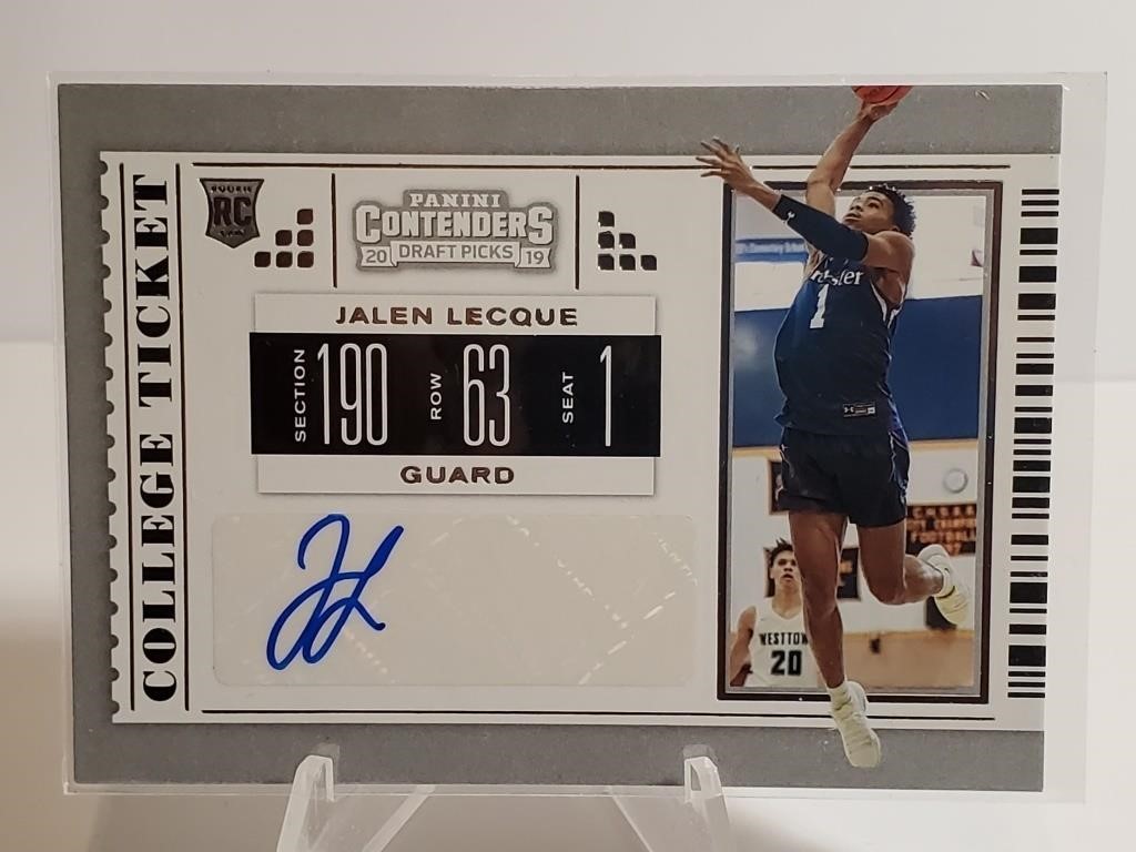 2019 Panini Contenders Autograph Jalen Lecque RC