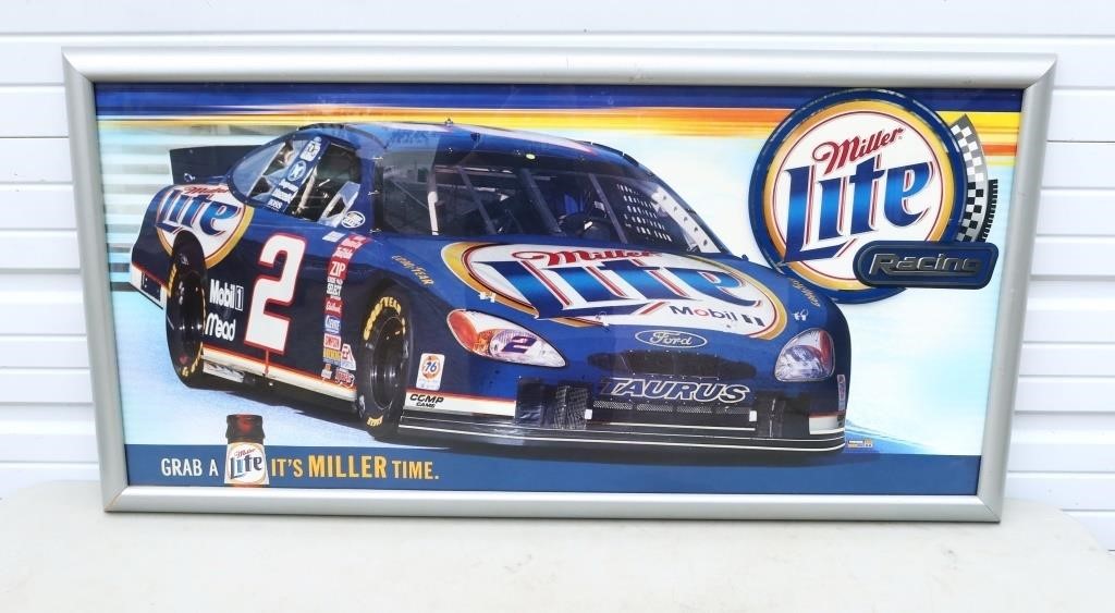 MILLER LITE RACING SIGN