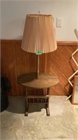 Magazine table with lamp