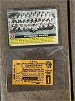 1956 TOPPS #121 PITTSBURGH PIRATES TEAM CARD &