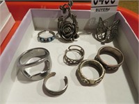 8 costume jewelry rings