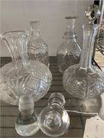ASSORTED CRYSTAL DECANTERS