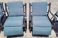 IRON OUTDOOR ARM CHAIRS PAIR