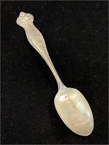 Sterling Silver Souvenir Spoon Quincy IL