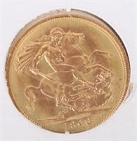 1968 QUEEN ELIZABETH II SOVEREIGN 22K GOLD COIN