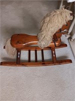 Wood rocking horse nice.