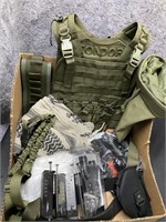 Air Soft Ammo, Vest, Bag, Holster, Cartridges,