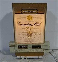 Canadian Club Whiskey Light Up Calendar