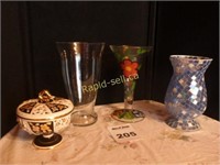 Collection of Vases & Candy Dish