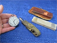 "faiser" pocket watch -sharpening stone - antique