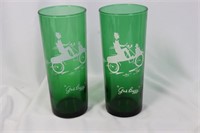 Set of Two Forest Green Tumblers