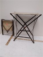 2 vintage folding stool