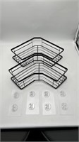 2-Pack Black Corner Shower shelvesShower Caddy  Ru