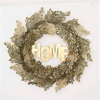 “Home” Metal Wreath Wall Decor