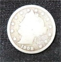 1908 LIBERTY "V" NICKEL