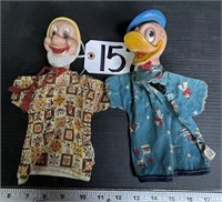 Walt Disney Donald Duck & Happy Dwarf Dolls