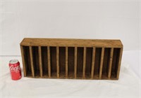 Wooden Mail Slot Holder, 23" x 9.25" x 3.5"