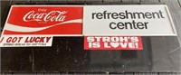 20" x 46" Metal Coca-Cola Sign