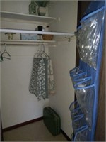 Throws and items in master bedroom closet