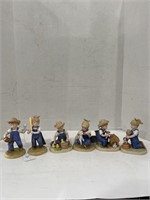 (6) "Denim Days" Homco Figurines