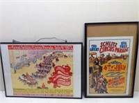 * (2) Framed Circus Parade Posters