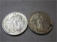 Pair Of 1 OZ ,999 Fine Silver Rounds C