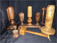 LOT OF CRAFTED WOOD WARE