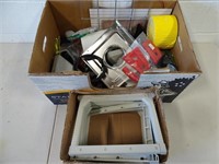 Box of Misc. Hardware Home Goods  & DIY