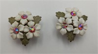 Rare CORO Magic Magnetic Earrings w/Aurora Stones