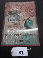 Coffee & Wine Tin Sign