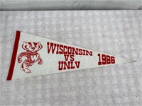 1986 Wisconsin Badgers VS UNLV Pennant