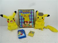 Lot of Pokemon Pikachu Items - Plushies Framed